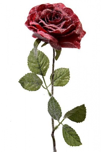 Украшение "Роза заснеженная", 45 см, Kaemingk