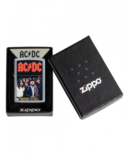Зажигалка Zippo AC/DC®, покрытие Street Chrome™, латунь/сталь, серебристая, матовая фото 2