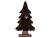 Новогодняя статуэтка ЁЛОЧКА В ШУБКЕ, дерево, искусственный мех, тёмно-коричневая, 28 см, Koopman International