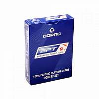 Карты для покера "Copag EPT" 100% пластик, Бельгия, синяя рубашка