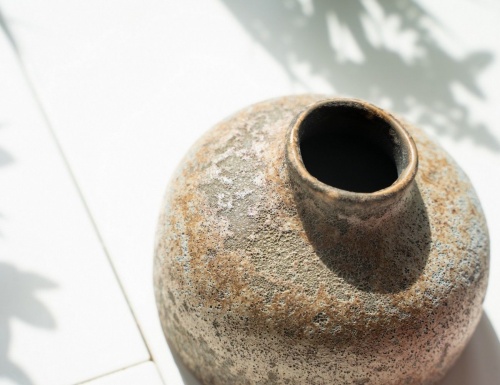 Декоративная керамическая вазочка "Джиан", коричневая, 6.5х9х5 см, Edelman фото 3