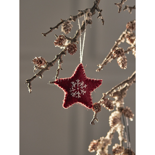 Набор елочных украшений из фетра christmas stars из коллекции new year essential, 3 шт. фото 10