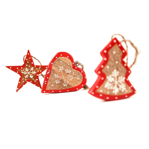 Украшения подвесные Stars/Trees/Hearts, деревянные, в подарочной коробке фото 6