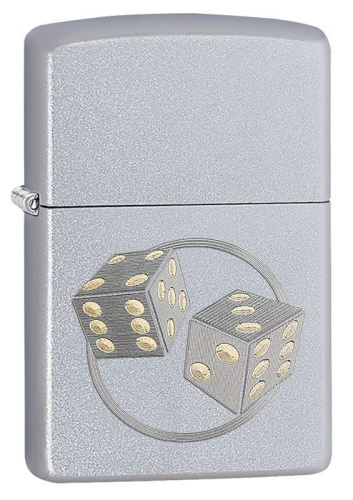 Зажигалка ZIPPO Classic с покрытием Satin Chrome™, латунь/сталь, серебристая, матовая, 36x12x56 мм, 29412