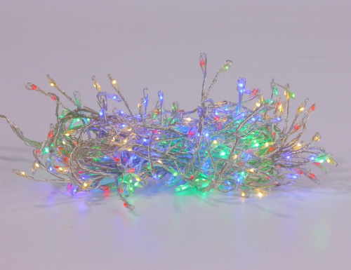 Электрогирлянда "Фейерверк" (роса), mini-LED огней, серебряная проволока, уличная, Koopman International фото 3