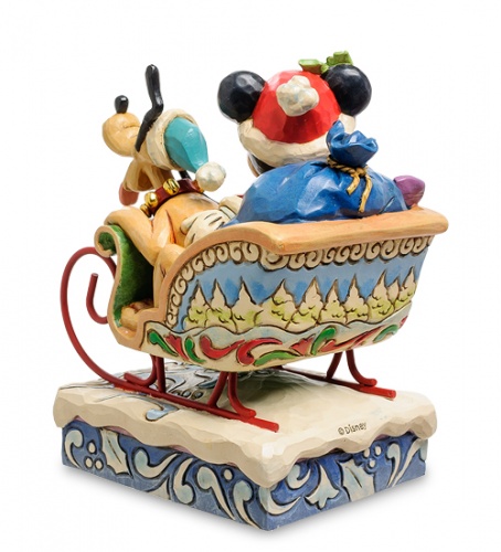 Disney-4052003 Фигурка "Микки Маус и Плуто в санях (Веселое Рождество!)" фото 2