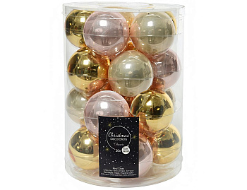 Набор стеклянных шаров Коллекция "Утончённое кокетство", эмаль, 6 см (упаковка 20 шт.), Kaemingk