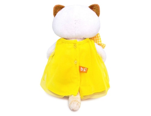Мягкая игрушка Кошечка Лили в желтом платье с бантом 24 см, Budi Basa фото 3