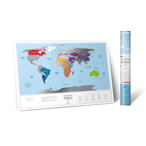 Карта travel map silver world фото 27