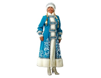 Карнавальный костюм Снегурочка с аппликацией, размер 44-48, Батик