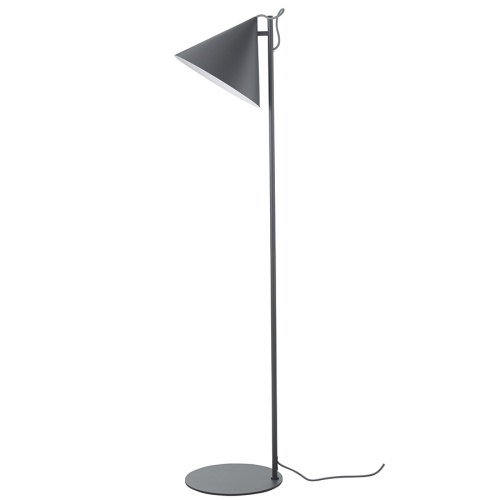 Лампа напольная benjamin, 142хD30 см, серая матовая, серый шнур