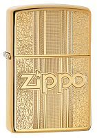 Зажигалка Zippo Classic с покрытием High Polish Brass, латунь/сталь, золотистая, 36x12x56 мм, 29677