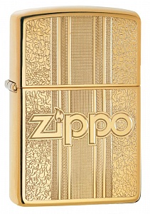 Зажигалка Zippo Classic с покрытием High Polish Brass, латунь/сталь, золотистая, 36x12x56 мм, 29677