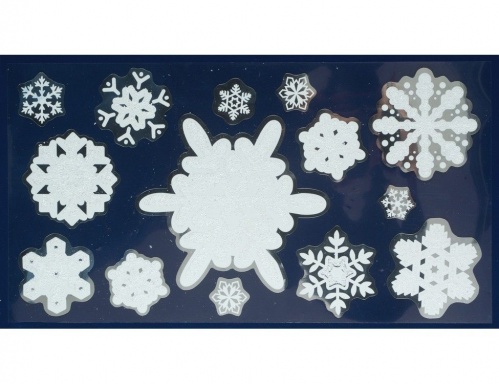 Наклейка "Уютные снежинки", фетр с глиттером, 24х44.5 см, Peha Magic