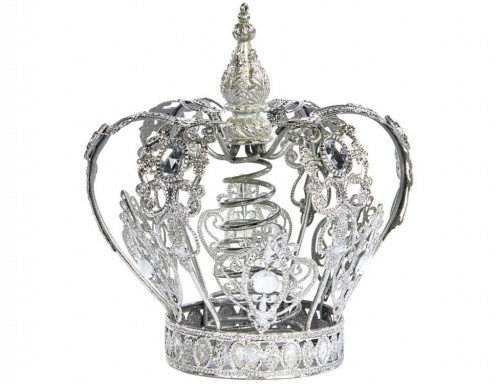 Ёлочная верхушка  "Царская корона", серебряная, Goodwill