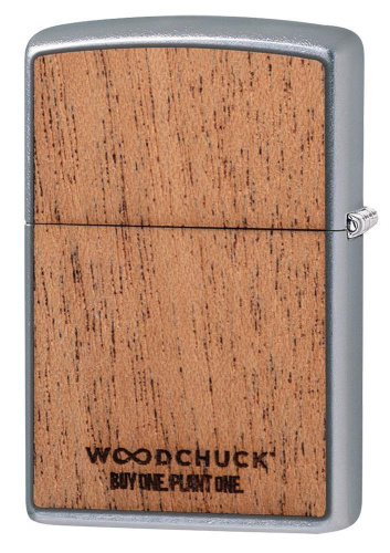 Зажигалка Zippo Woodchuck USA Explore, латунь/сталь/дерево, серебристая, матовая фото 6
