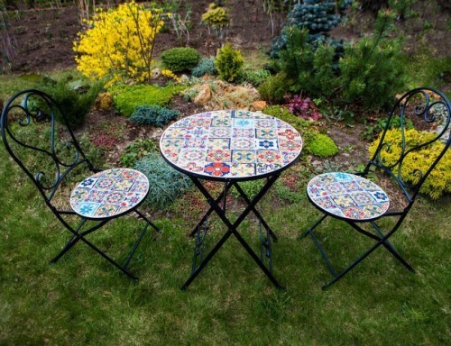 Комплект садовой мебели "Андалусия", металл, мозаика, (стол и 2 стула), Kaemingk фото 2