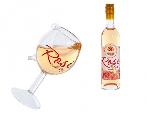 Набор ёлочных игрушек "Вино из роз", стекло, 10-11.4 см, 2 шт., Kurts Adler