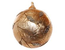 Стеклянный ёлочный шар "Мерцание ветвей", золотой, SHISHI