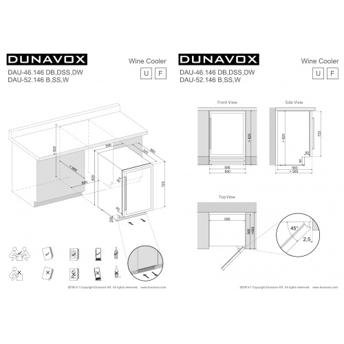 Винный шкаф Dunavox DAU-46.146 фото 5