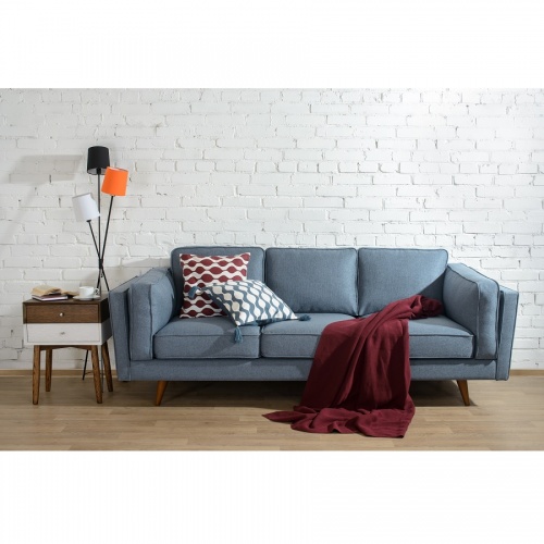 Чехол для подушки с кисточками traffic, серо-синего цвета cuts&pieces 45х45 фото 6