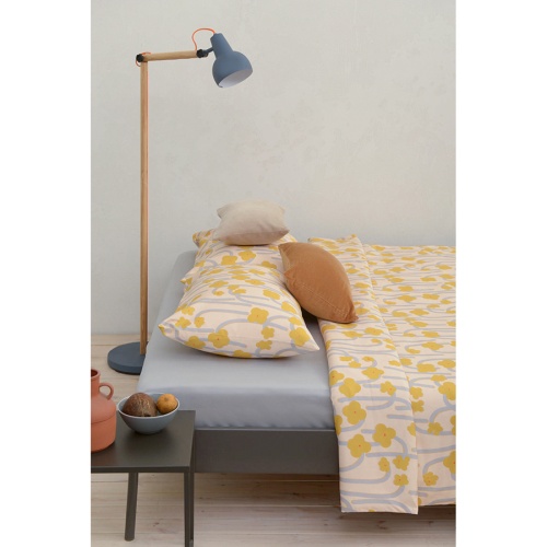 Комплект постельного белья горчичного цвета с принтом Полярный цветок из коллекции scandinavian touch фото 2
