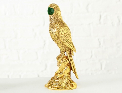 Декоративная статуэтка "Попугай арнольд", полирезин, золотой, 26 см, разные модели, Boltze фото 2