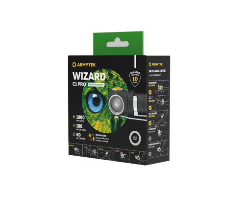 Мультифонарь светодиодный Armytek Wizard C1 Pro Magnet Usb, 1000 лм, холодный свет, аккумулятор фото 5