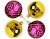 Набор стеклянных шаров ЛОЗА, фиолетовый с золотом, 5*62 мм, Елочка