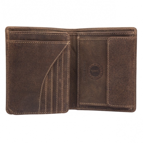 Бумажник Klondike Eric, коричневый, 10x12 см фото 3