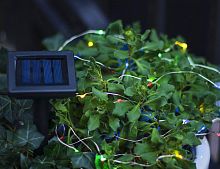 Садовая гирлянда "Роса" солнечная батарея, микро LED-огни, серебряная проволока, STAR trading