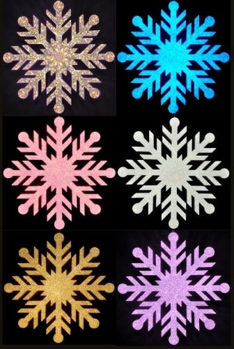 Снежинка "Кристалл" макси цвета в ассортименте (пенофлекс)