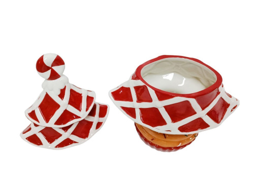 Конфетница ЁЛОЧКА РОСЕТТА, керамика, 23 см, Due Esse Christmas фото 2