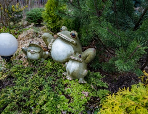 Садовая фигура "Довольная лягушка", магнезия, зелёная, 55х30х31 см, Kaemingk фото 2