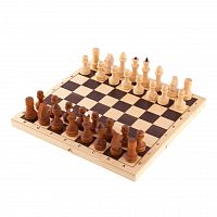 Шахматы обиходные парафинированные в комплекте с доской (без подклейки) (Орлов)
