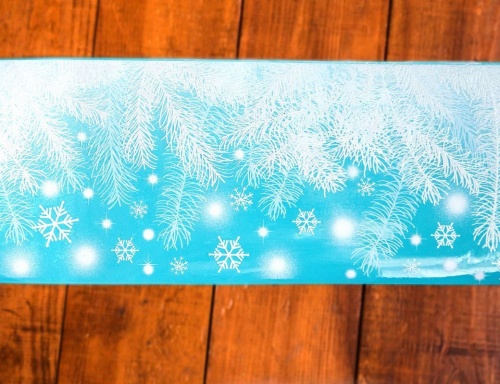 Наклейка для декорирования окна "Бордюр со снежинками", 59.5x21 см, разные модели, Kaemingk