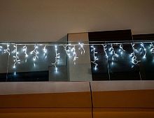 Светодиодная бахрома Legoled 3.1*0.5 м, 120 холодных LED-огней, холодное мерцание, белый КАУЧУК, соединяемая, IP65, BEAUTY LED