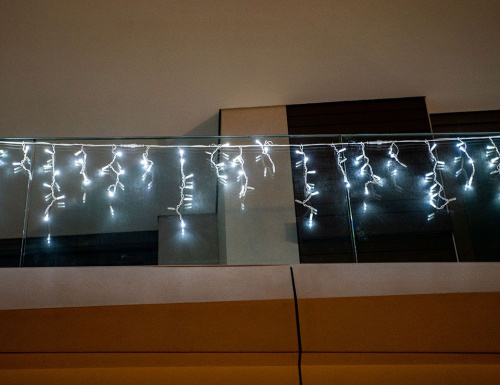 Светодиодная бахрома Legoled 3.1*0.5 м, 120 холодных LED-огней, холодное мерцание, белый КАУЧУК, соединяемая, IP65, BEAUTY LED