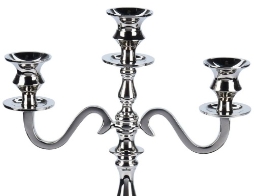 Канделябр ДОНЭТЕЛЛО под 3 свечи, серебряный, 39 см, Koopman International фото 2