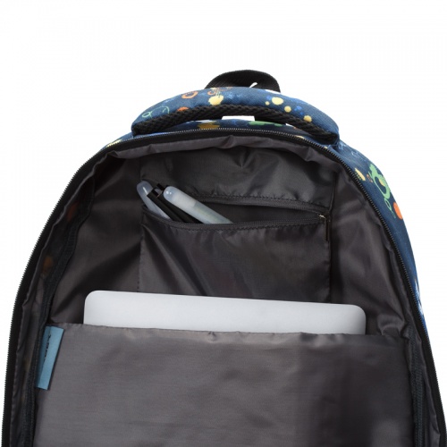 Рюкзак Torber Class X 15,6'', черно-синий с рисунком "Мячики", 45x32x16 см фото 3