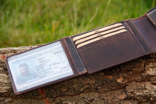 Бумажник Klondike Digger Amos, темно-коричневый, 12,5x10x2,5 см фото 4
