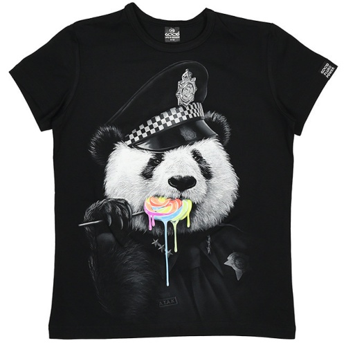 Детская футболка"Панда в фуражке"