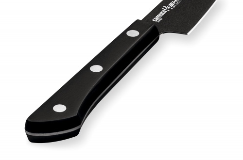 Нож Samura овощной Shadow с покрытием Black-coating, 9,9 см, AUS-8, ABS пластик фото 4