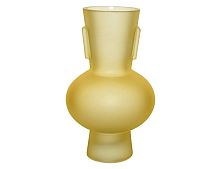Стеклянная ваза ЛАТТЕ ДОРАТО малая, ручной работы, золотистая матовая, 22 см, Kaemingk (Decoris)