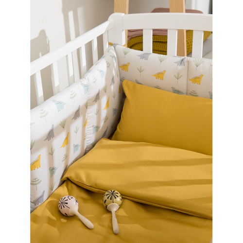 Комплект детского постельного белья из сатина горчичного цвета из коллекции essential, 100х120 см фото 7