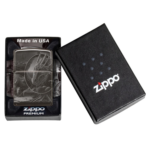Зажигалка Zippo Lisa Parker с покрытием High Polish Black, чёрная, глянцевая, 38x13x57 мм фото 3