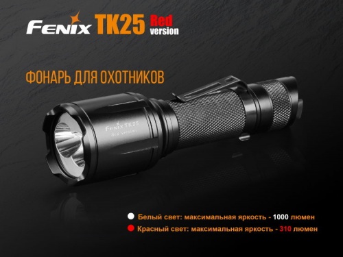 Фонарь светодиодный Fenix TK25R, , 1000 лм, 18650 или CR123A фото 15
