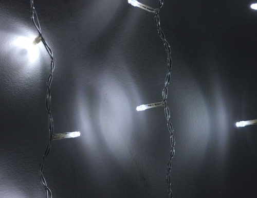 Световой занавес "Супер динамика", белые LED-огни, контроллер, прозрачный провод, уличная, Koopman International фото 2