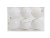 Набор однотонных пластиковых шаров, МИКС, белые, 80 мм, упаковка 6 шт., Winter Decoration
