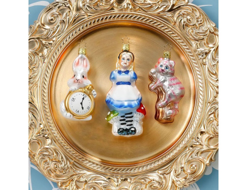 Ёлочная игрушка ЧЕШИРСКИЙ КОТ НА ДЕРЕВЕ, стекло, 11 см, Inge Glas фото 2